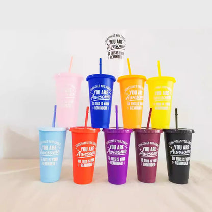 Color multi-color single-layer 710M plastic straw cup