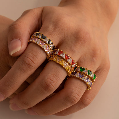 Triangle Zirconia Ring