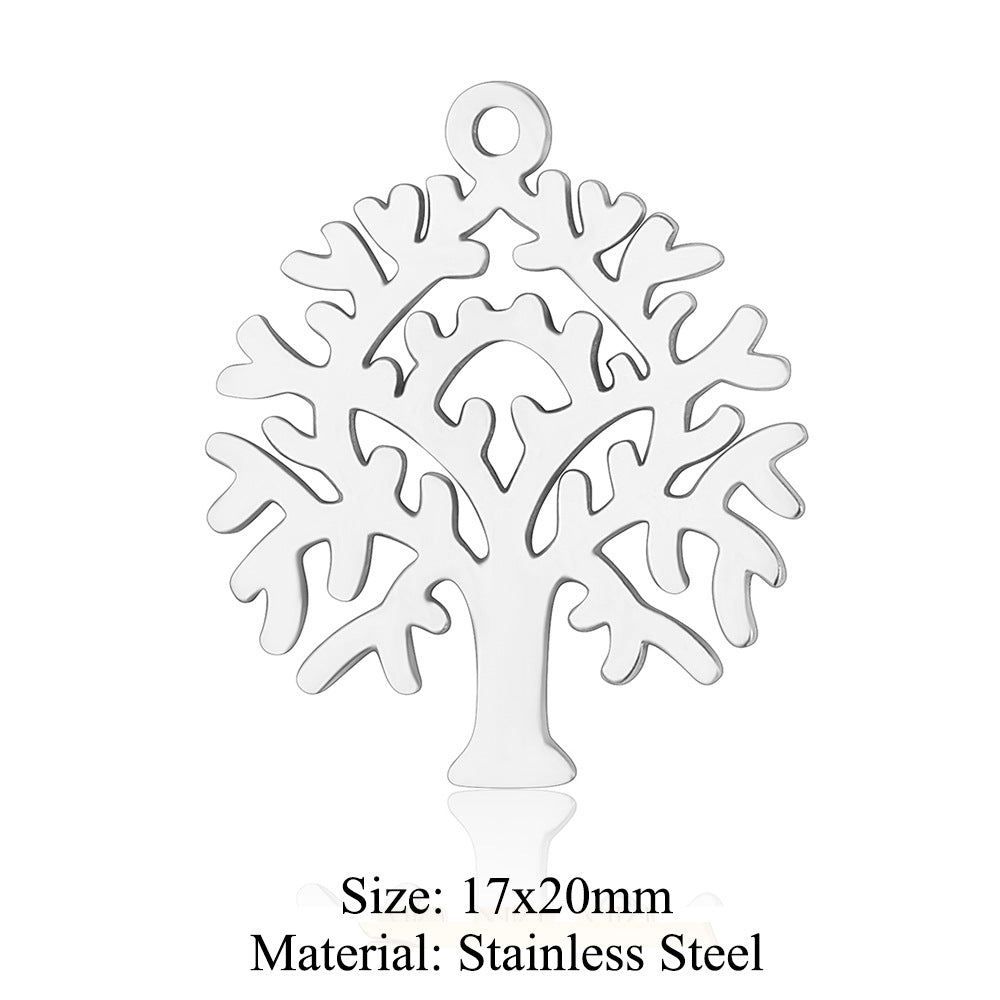 5 pcs/titanium steel accessories Tree of Litfe pendan