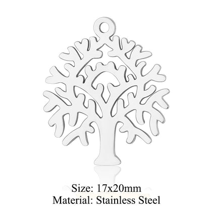 5 pcs/titanium steel accessories Tree of Litfe pendan