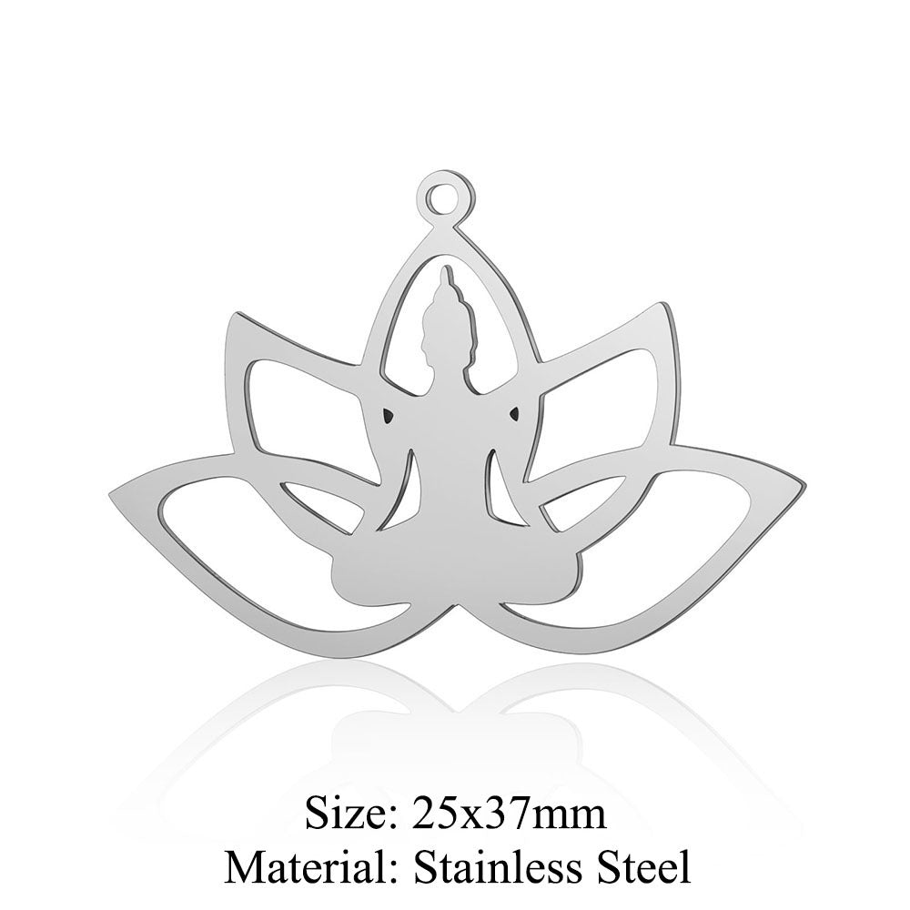 5 pcs/bag eye palm titanium steel pendant fashion