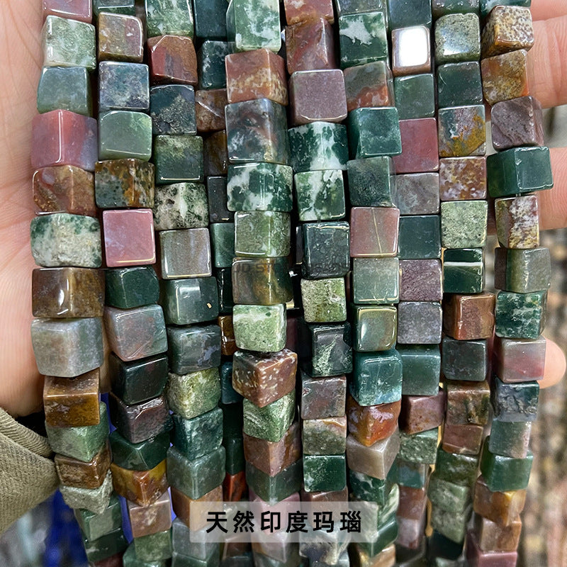 8Mm jade square crystal bracelet beads