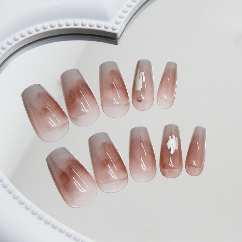 Autumn Winter Ombre Tapered Ballerina Nails