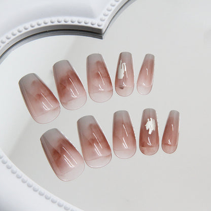 Autumn Winter Ombre Tapered Ballerina Nails