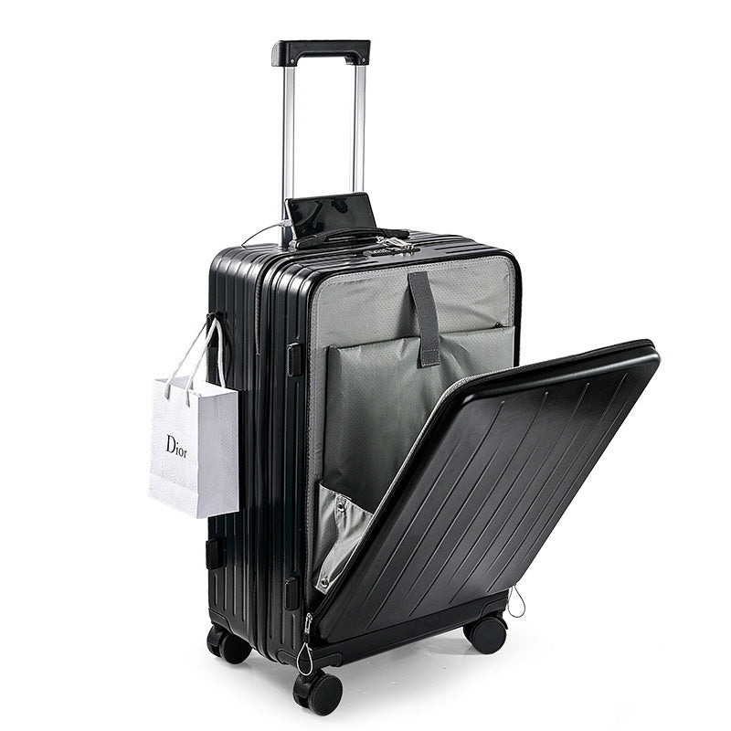 Front opening multifunctional suitcase