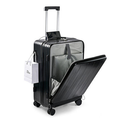 Front opening multifunctional suitcase