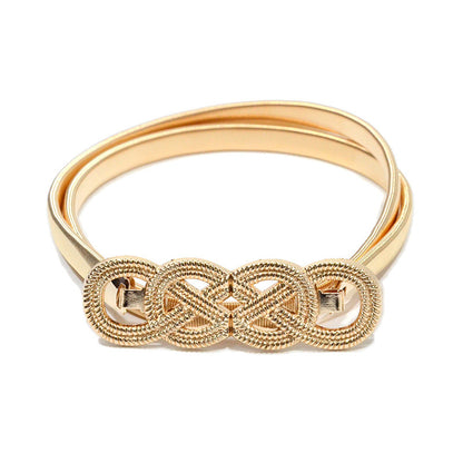 Heart buckle elastic metal waist chain