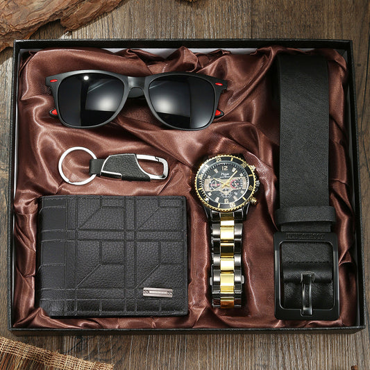 Steel belt watch quartz watch 5-piece set