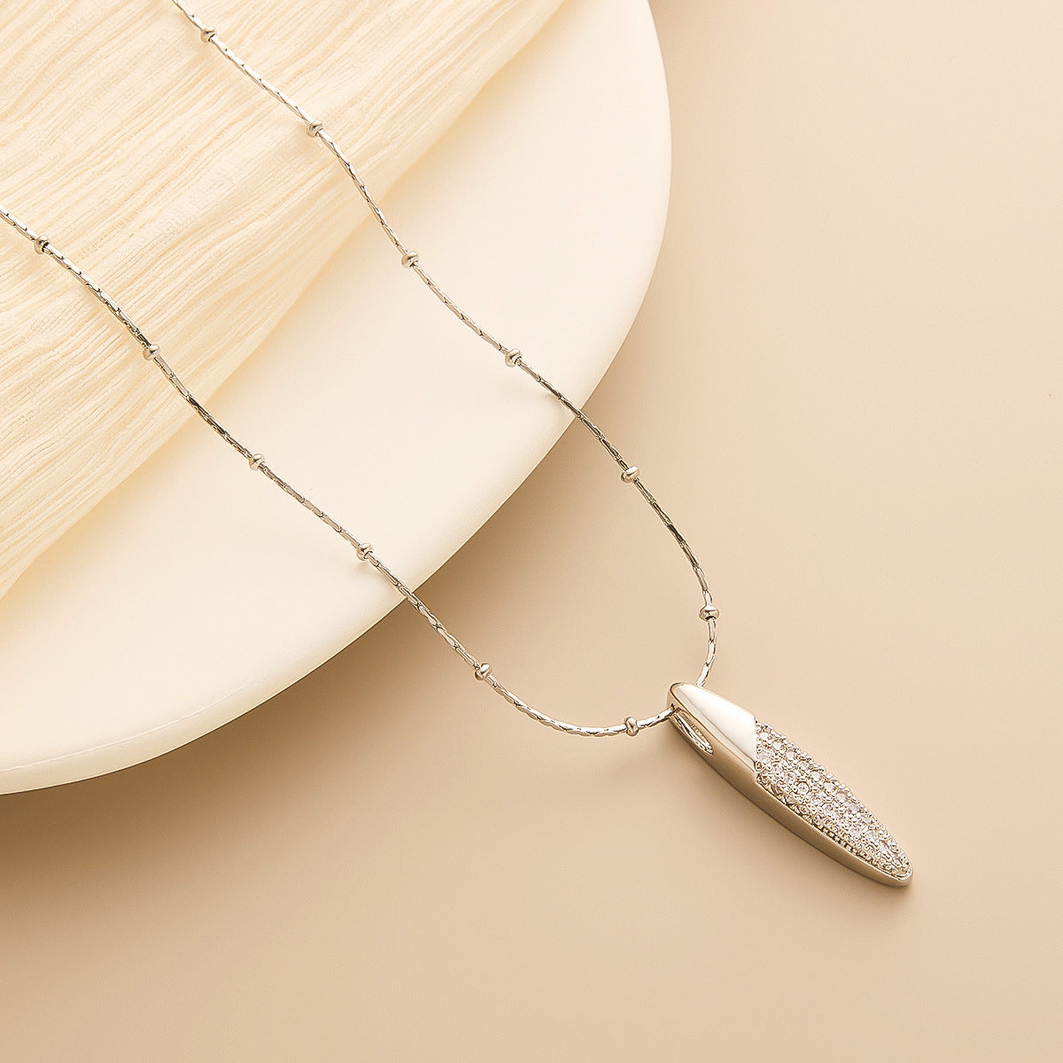 Women's Titanium Steel Fringe Collarbone Necklace