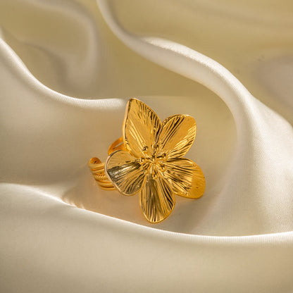 Flower Metal Open Ring