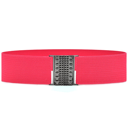 Belt Gold pair buckle elastic belt