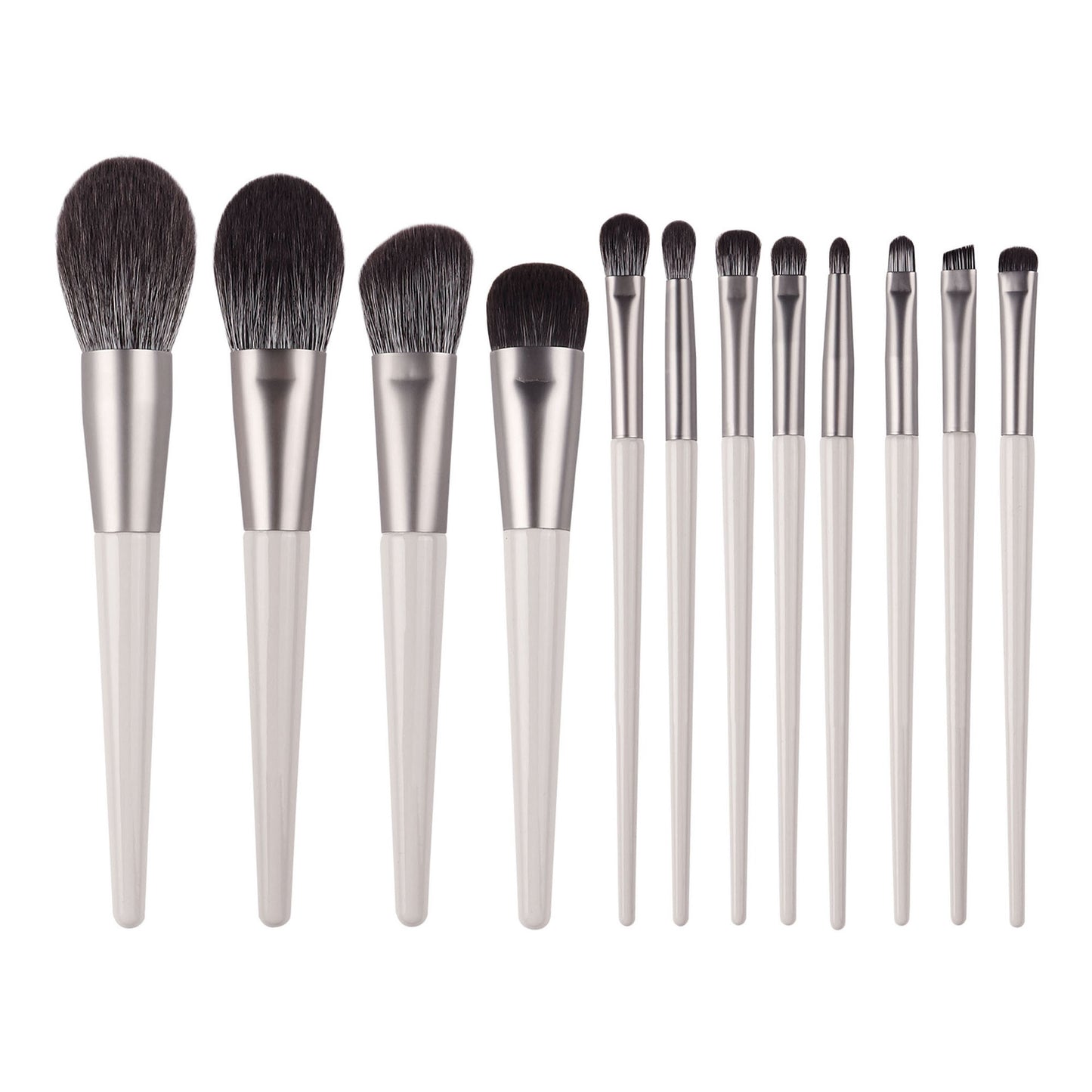 Juego de brochas de maquillaje White Fox de 12 piezas 