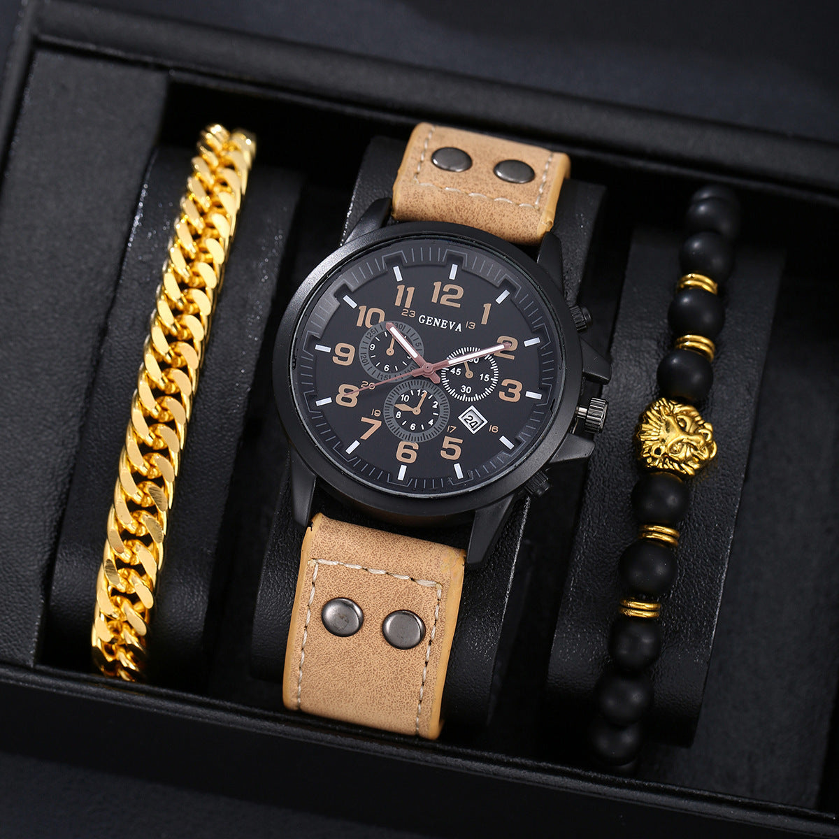 Belt Men's Watch Set