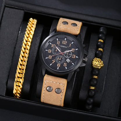 Belt Men's Watch Set