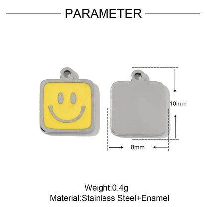 Shell smiley face titanium steel pendant