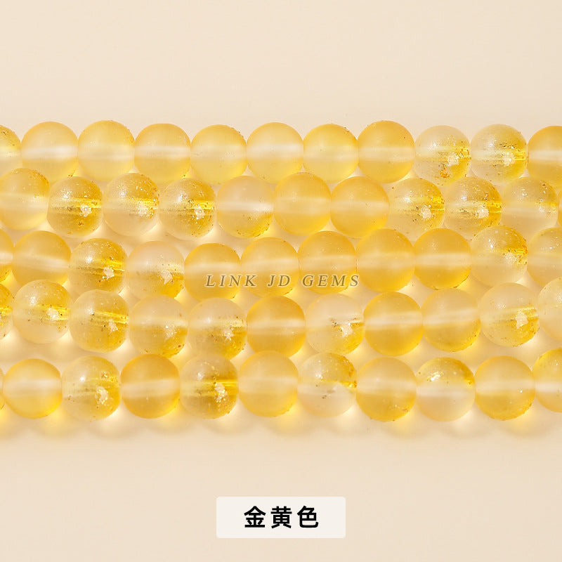 Czech Glazed AB Symphony Gold Loose Beads