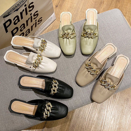 Chain beach sandals women