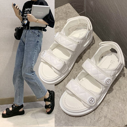 Velcro platform beach shoes