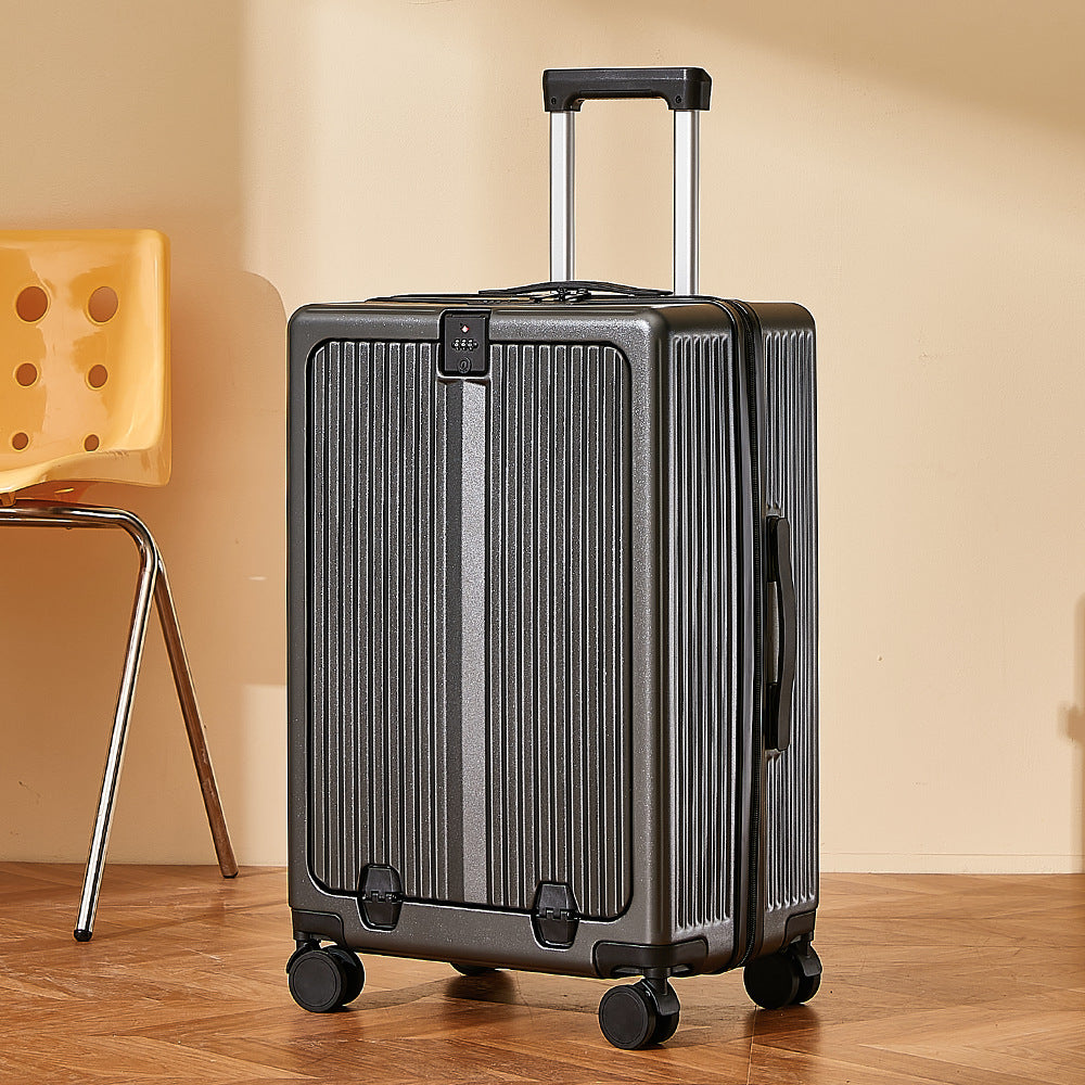 Front opening multi-function suitcase