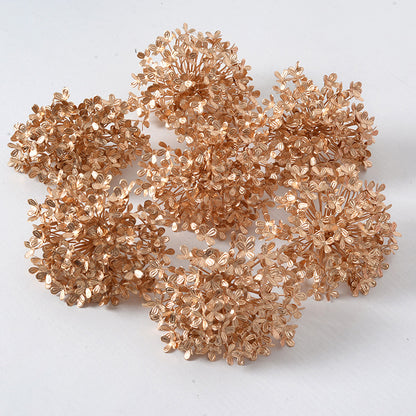 Artificial golden wooden hydrangea artificial flowers