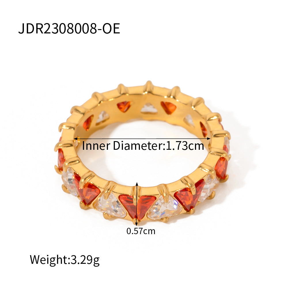 Triangle Zirconia Ring