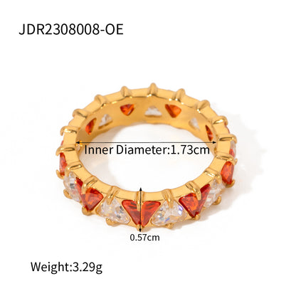 Triangle Zirconia Ring