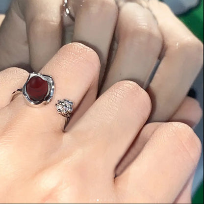 Nicho para anillo de piedra lunar vintage 