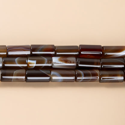 8 * 15Mm agate round tube beads