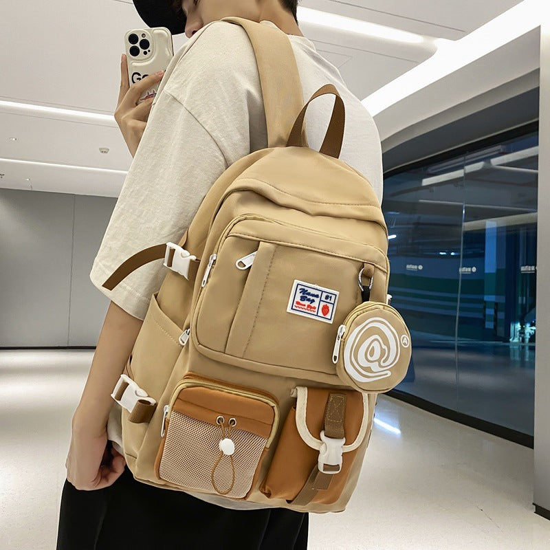 Couple backpack large capacity middle school student schoolbag