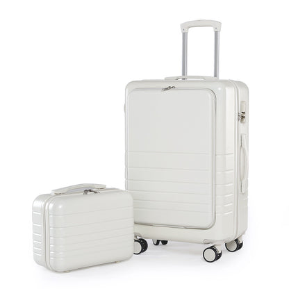 Front open suitcase for men and women