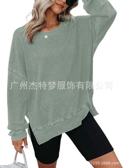 Autumn new crew neck long-sleeved t-shirt