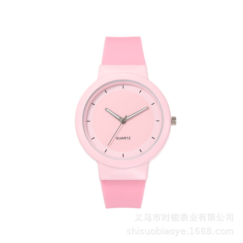 Student Candy Color Silicone Watch Minimalist Sport