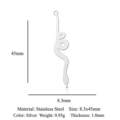 5 pcs/titanium steel magic witch broom necklace pendant