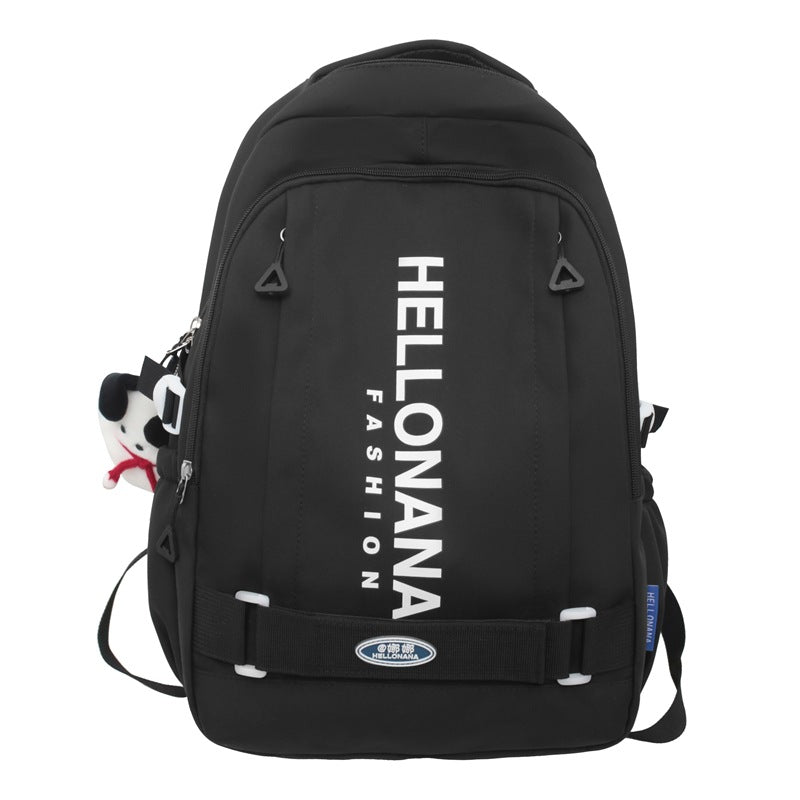 Couple leisure travel backpack