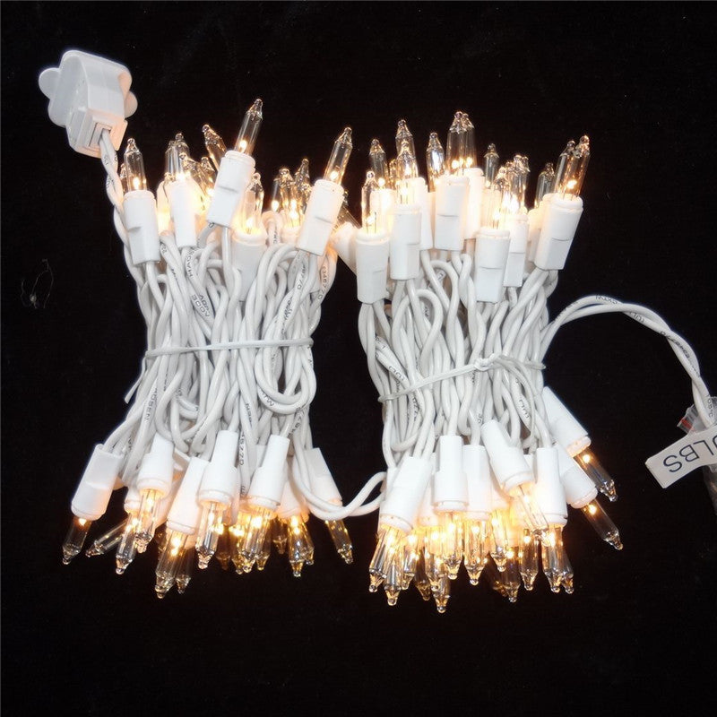 Cadena de bombillas de tungsteno con luz de color de 110V estándar de EE. UU., 100 luces 