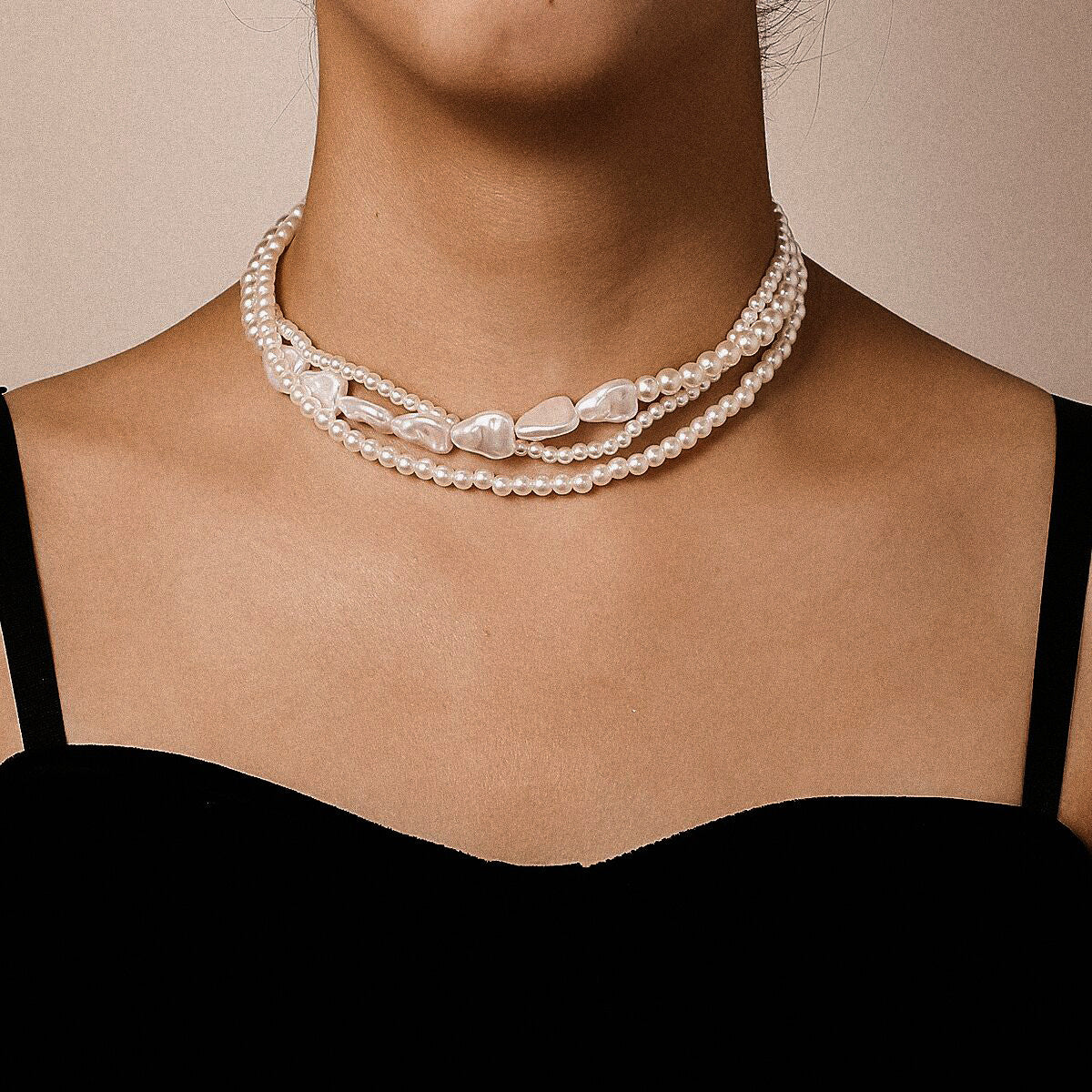 Multi-Layer Baroque Pearl Necklace