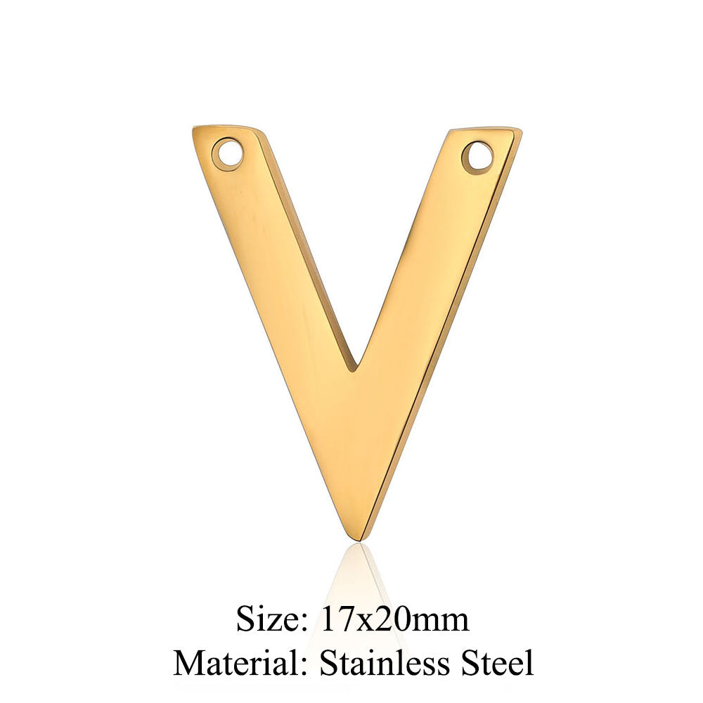 Colgante de acero de titanio con forma geométrica, 5 unidades por bolsa 
