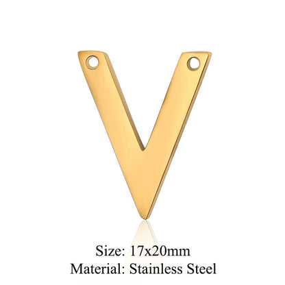 Colgante de acero de titanio con forma geométrica, 5 unidades por bolsa 