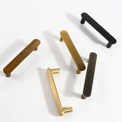 Anti-collision curved cabinet door handle