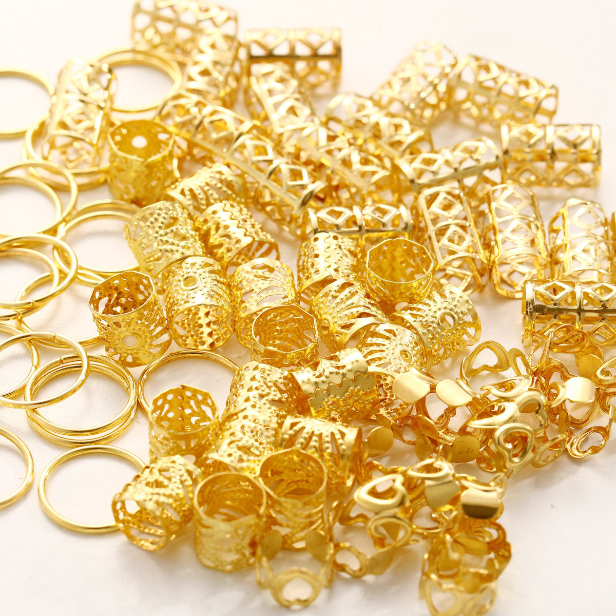 80Pcs DIY Dreadlock Rings