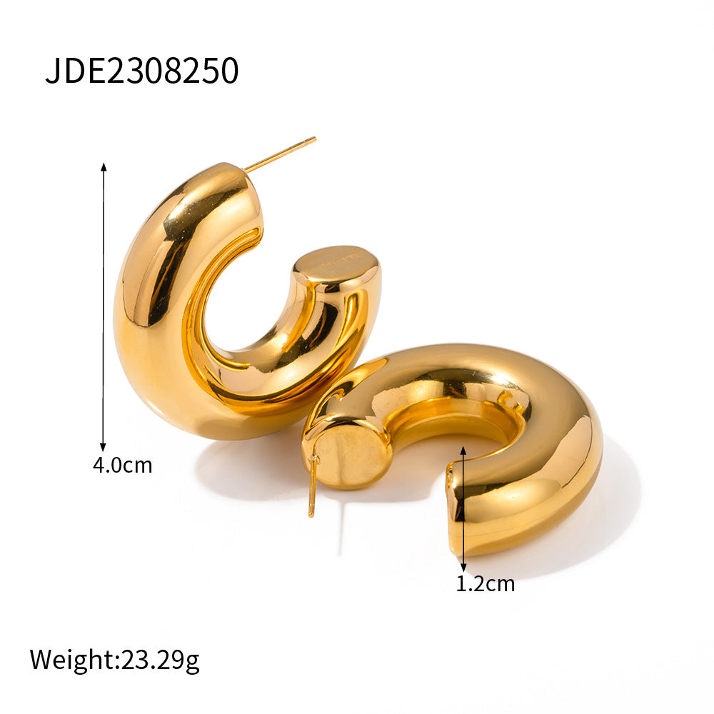 C-shaped earrings high quality