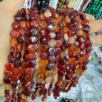 8*8MM 25pcs/string natural crystal hexagon