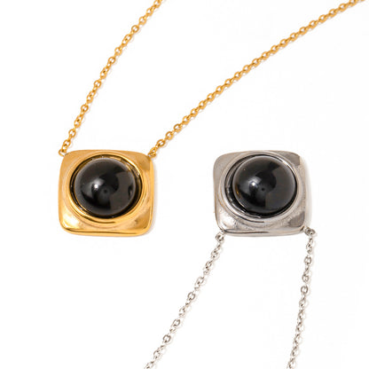 Black Onyx Pendant Necklace
