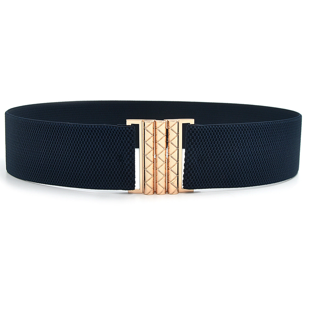 Single circle black slim belt