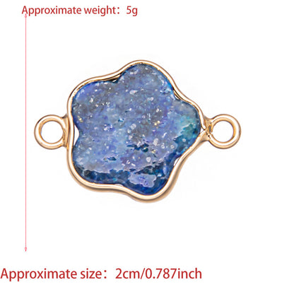 Pingente de flor de cristal com seis pétalas 