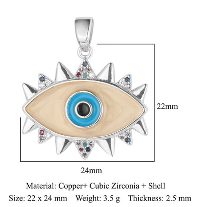 3 pcs/pack, rose copper zircon pendant DIY.