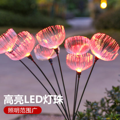 La prenda impermeable al aire libre de la luz solar de las medusas de la fibra óptica llevó la luz coloreada 