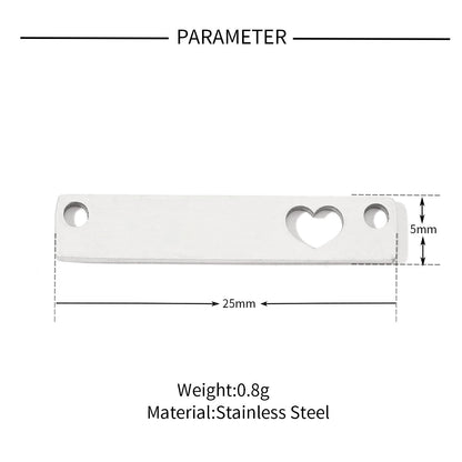 20 pcs/pack love star round titanium steel DIY pendant