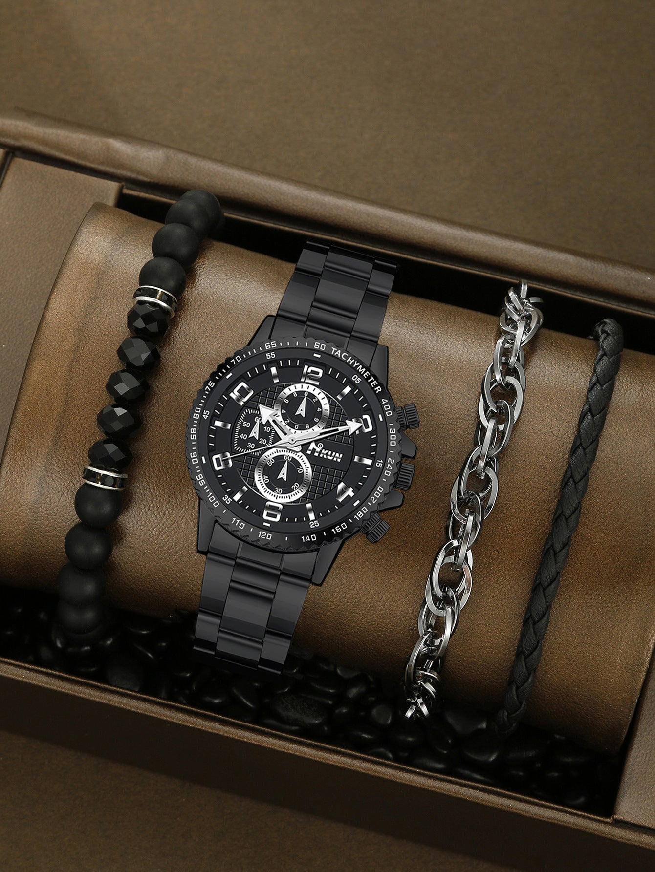 Automatic Mechanical Crown Bracelet Watch Set