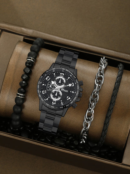 Automatic Mechanical Crown Bracelet Watch Set